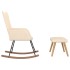 Silla mecedora con reposapiés tela color