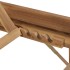Tumbona plegable con cojín madera maciza de