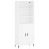 Aparador alto madera contrachapada blanco 69,5x34x180