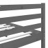 Estructura de cama doble madera maciza gris 135x190