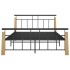 Estructura de cama metal y madera maciza de roble 140x200