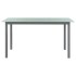 Mesa de jardín de aluminio y vidrio gris claro 150x90x74