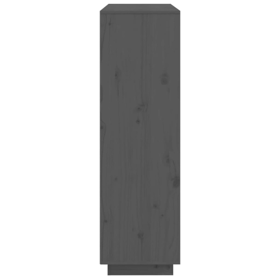 Aparador alto de madera maciza de pino gris 110,5x35x117
