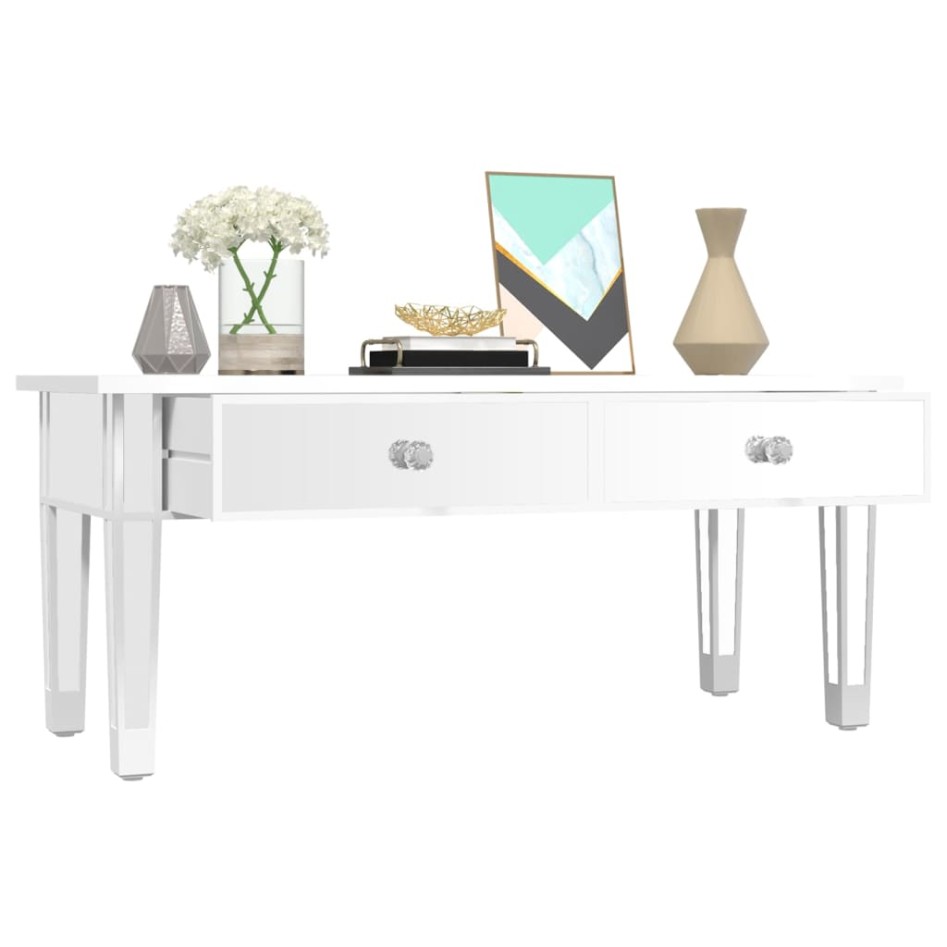 Mesa de centro especular madera tecnológica vidrio 106x45x45