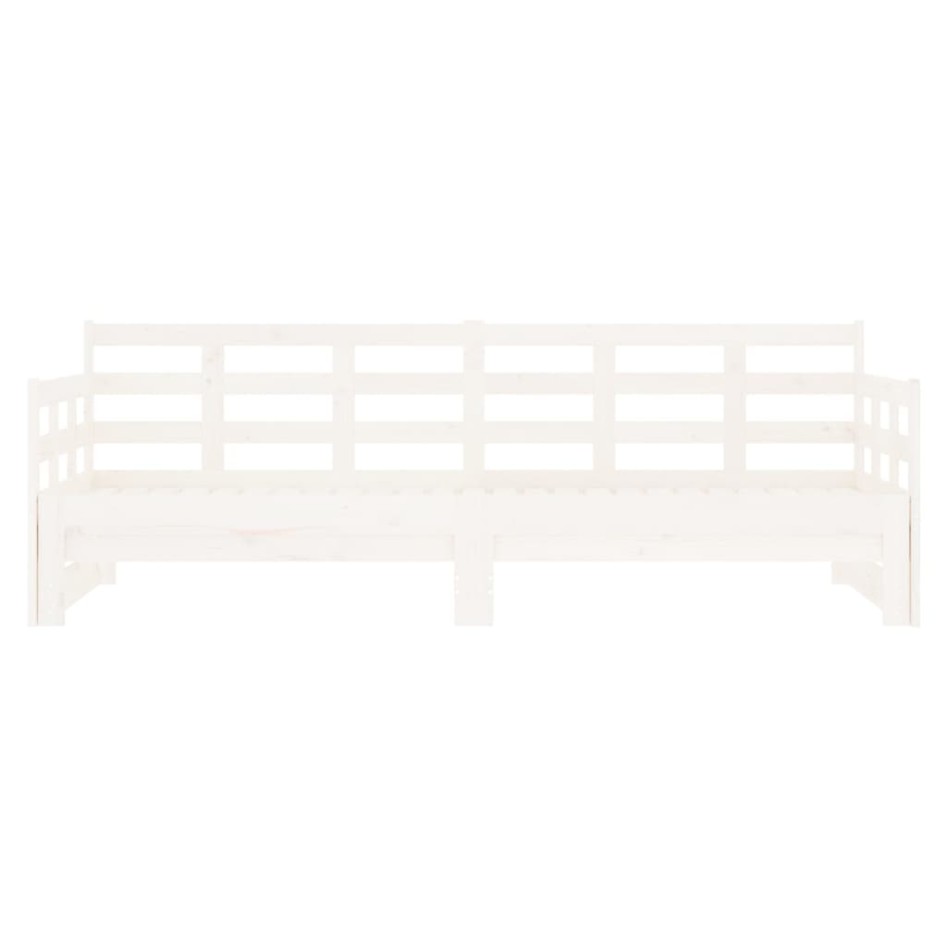 Sofá cama extraíble madera maciza de pino blanco 2x(90x190)