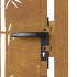 Puerta de jardín acero corten diseño bambú 105x180