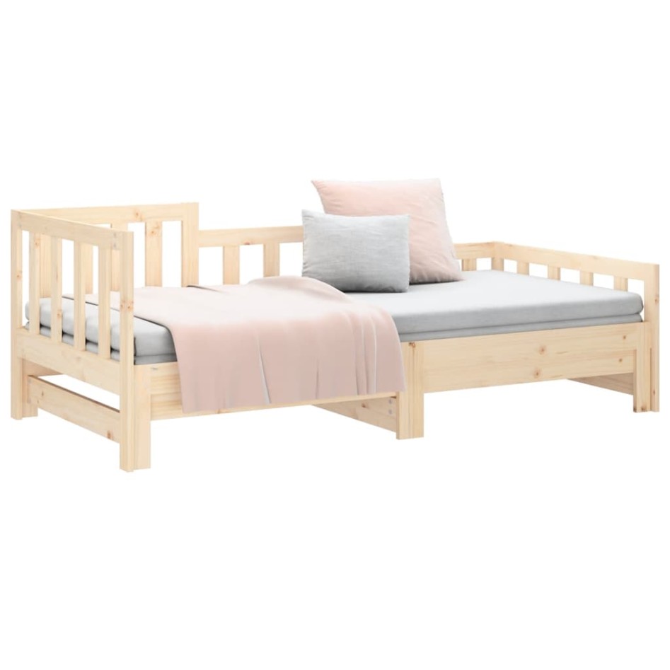 Sofá cama extraíble madera maciza de pino 2x(90x200)