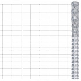 Valla de jardín de acero galvanizado plateado 50x1,25