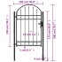 Puerta de jardín con arco superior 100x150 cm acero