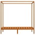 Cama con dosel de madera maciza de pino marrón miel 90x200