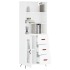 Aparador alto madera contrachapada blanco 69,5x34x180