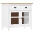 Mesita de noche Hill madera maciza de pino blanco 90x40x80