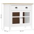 Mesita de noche Hill madera maciza de pino blanco 90x40x80