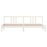 Estructura de cama madera maciza blanco 200x200