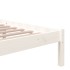 Estructura de cama madera maciza blanco 200x200