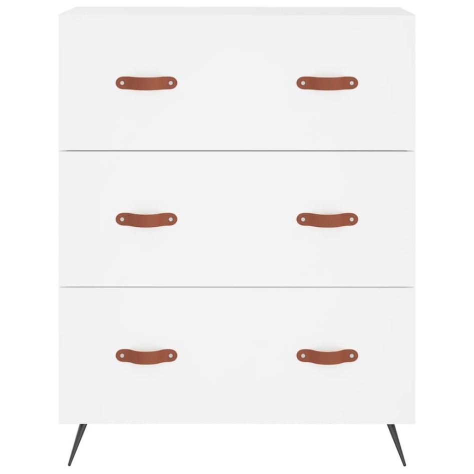 Cómoda madera de ingeniería blanco 69,5x34x90