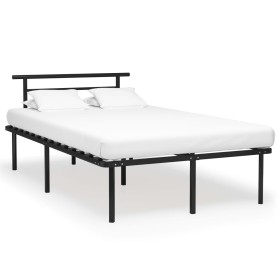 Estructura de cama de metal negro 120x200