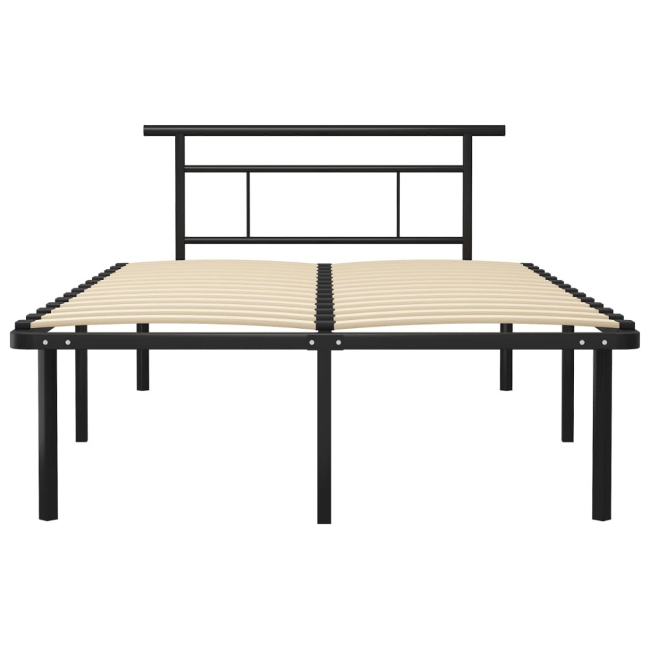 Estructura de cama de metal negro 120x200