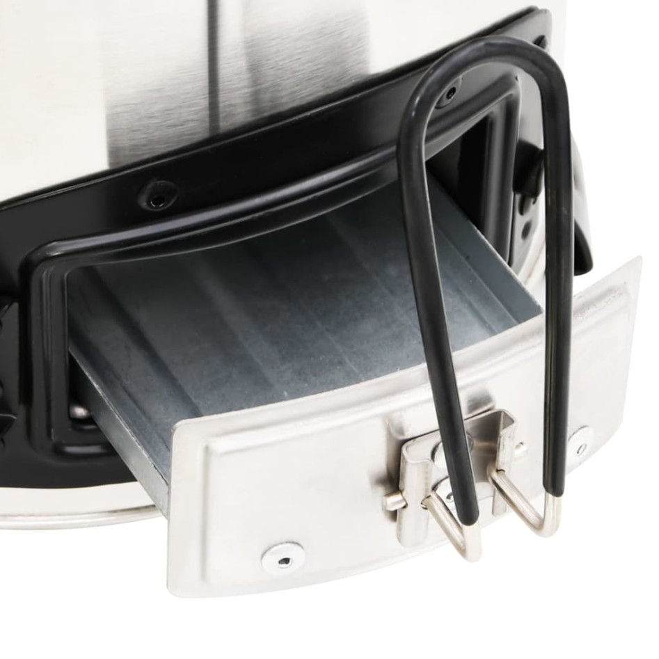 Cocina leña ventilador USB acero inoxidable plata 35,5x26x28