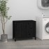 Baúl para la colada madera maciza de pino negro 88,5x44x76