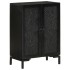 Aparador de hierro y madera maciza de mango negro 55x30x77