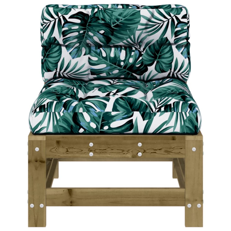 Sofá central con cojines madera de pino