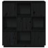 Aparador alto de madera maciza de pino negro 110,5x35x117