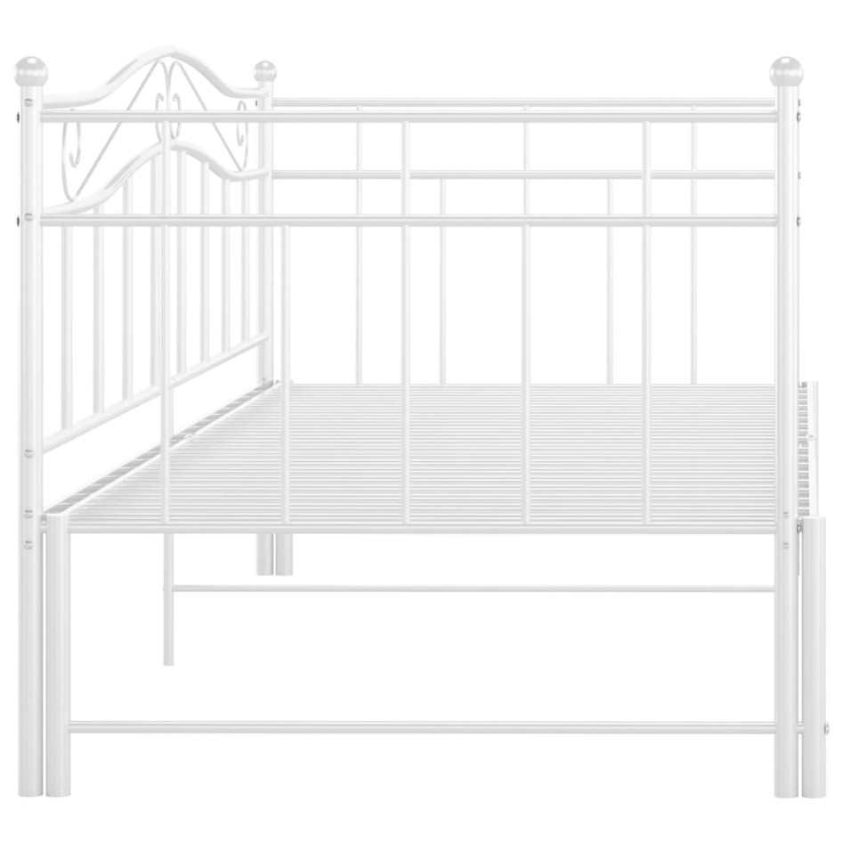 Estructura de sofá cama extraíble de metal blanco 90x200