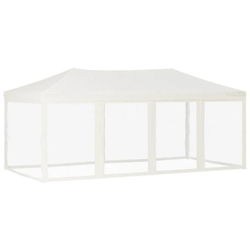 Carpa para fiestas plegable con paredes laterales crema 3x6
