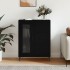 Aparador de madera de ingeniería negro 69,5x34x90