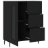 Aparador de madera de ingeniería negro 69,5x34x90