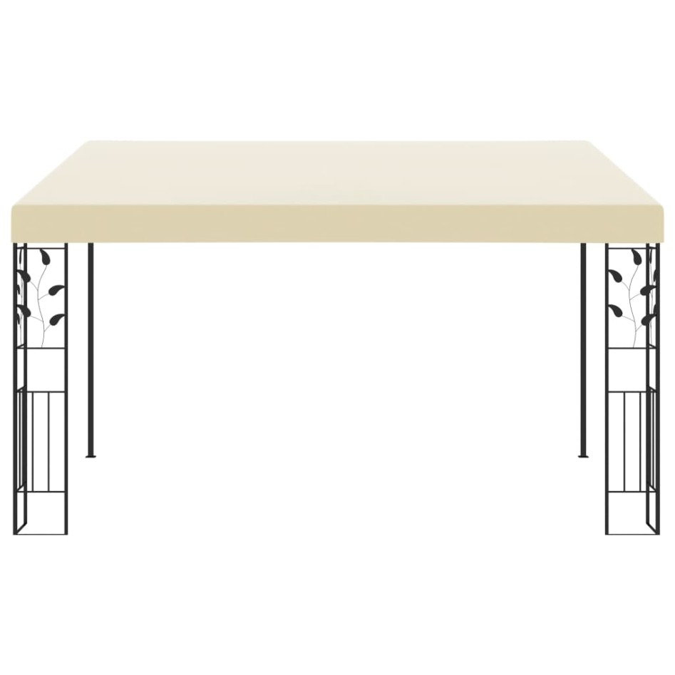 Cenador con montaje en la pared crema 4x3x2,5