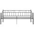 Estructura de sofá cama extraíble de metal negro 90x200