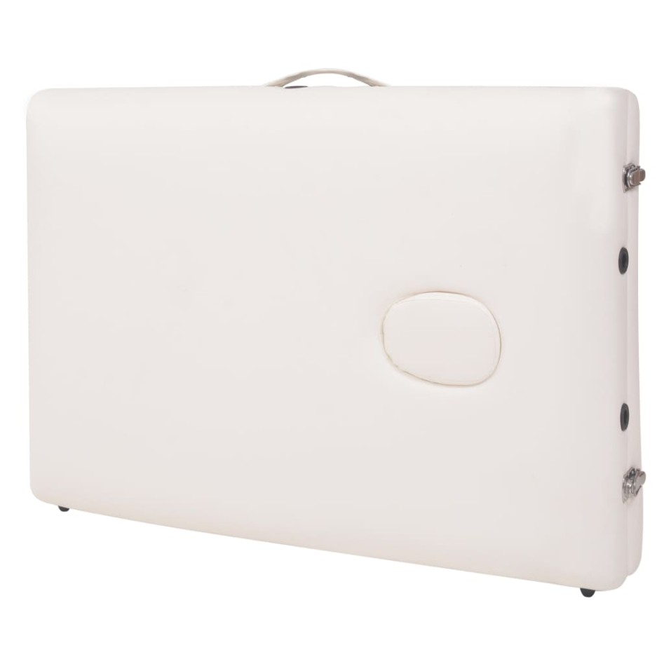 Camilla de masaje y taburete plegable 2 zonas 10 cm