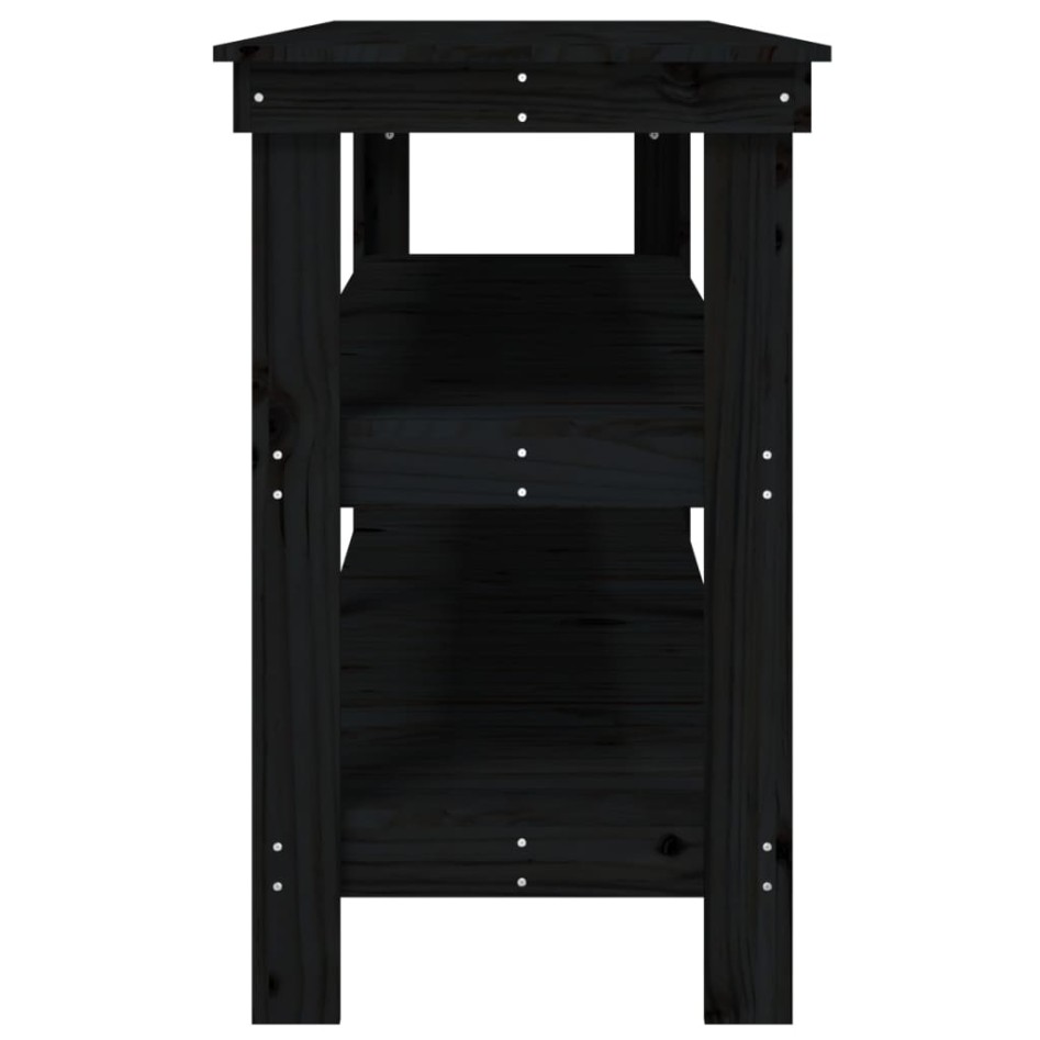 Banco de trabajo de madera maciza de pino negro 181x50x80