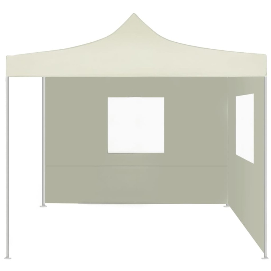 Carpa plegable profesional con 2 paredes acero color crema
