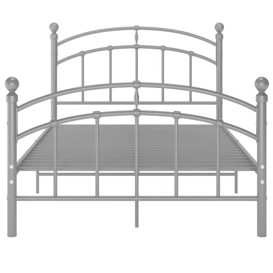 Estructura de cama de metal gris 120x200