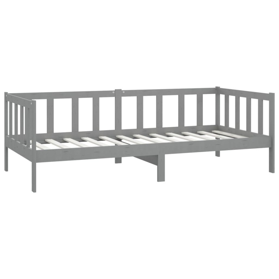 Sofá cama de madera maciza de pino gris 90x200