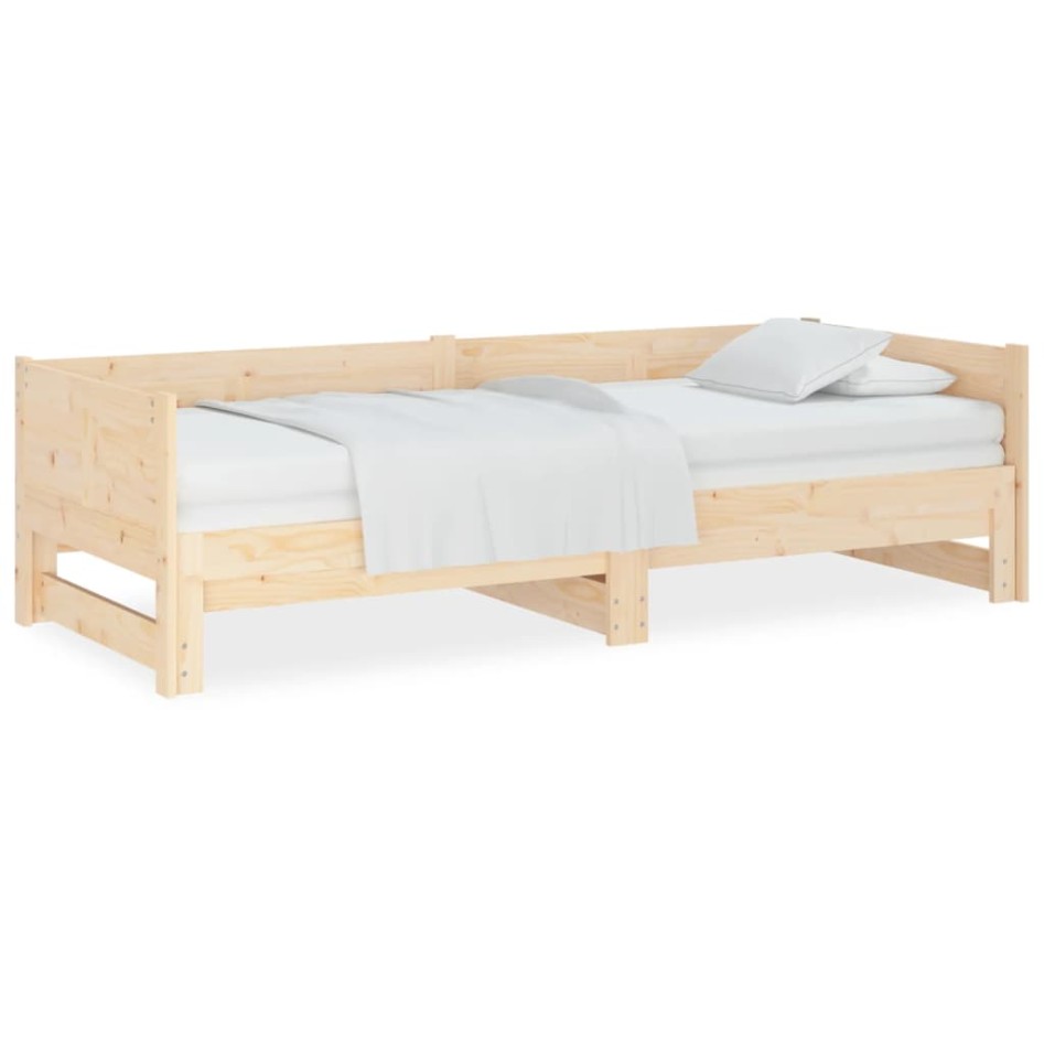 Sofá cama extraíble madera maciza de pino 2x(90x200)