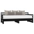 Sofá cama extraíble madera maciza de pino negro 2x(90x200)