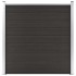 Panel de valla WPC negro 180x186