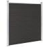 Panel de valla WPC negro 180x186