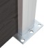 Panel de valla WPC negro 180x186