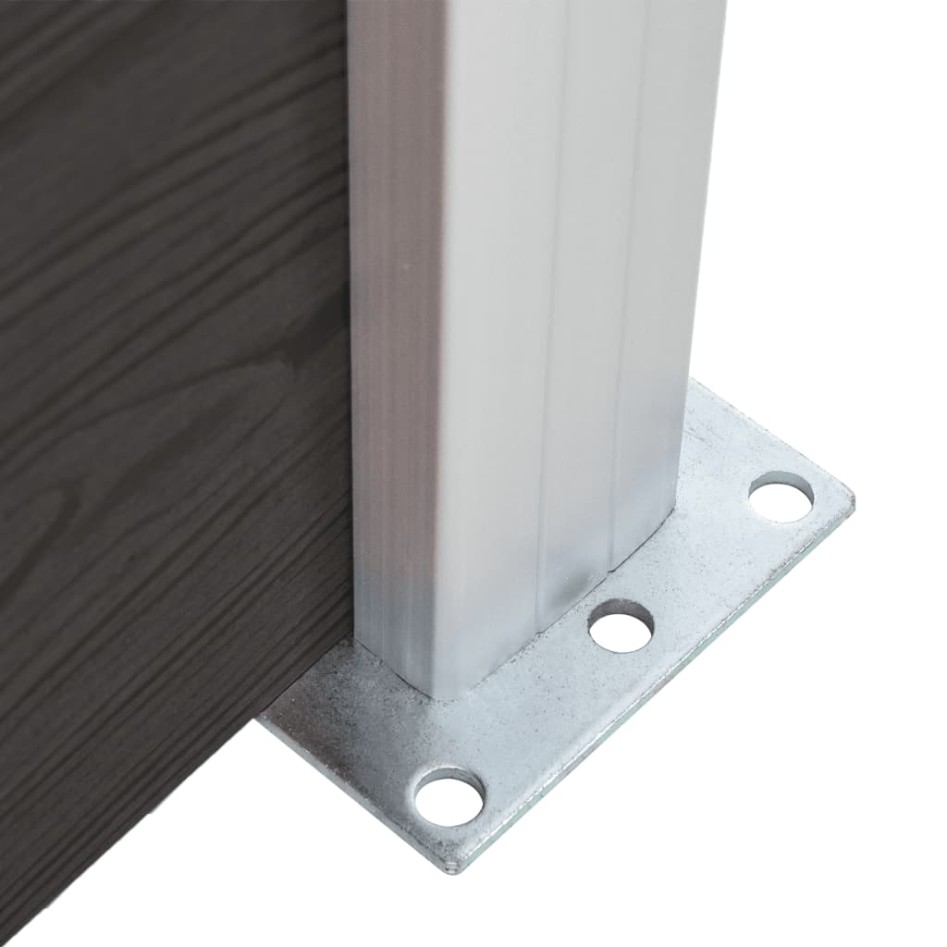 Panel de valla WPC negro 180x186