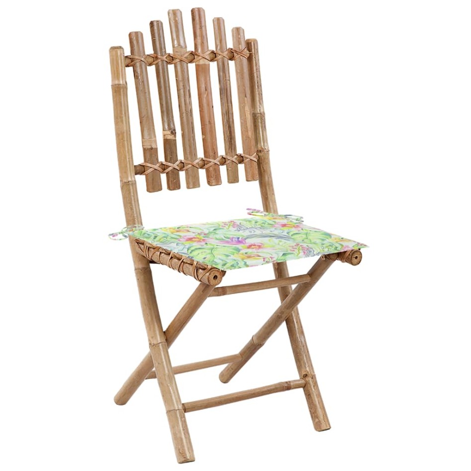 Set de comedor exterior plegable 5 piezas con cojines