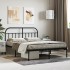 Estructura de cama con cabecero metal negro 140x190