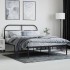 Estructura de cama con cabecero metal negro 140x190