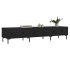 Mueble de TV madera de ingeniería negro 150x36x30