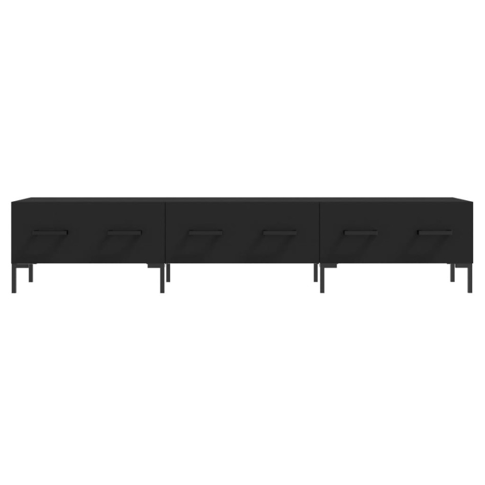 Mueble de TV madera de ingeniería negro 150x36x30
