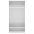 Armario de madera contrachapada blanco 100x50x200